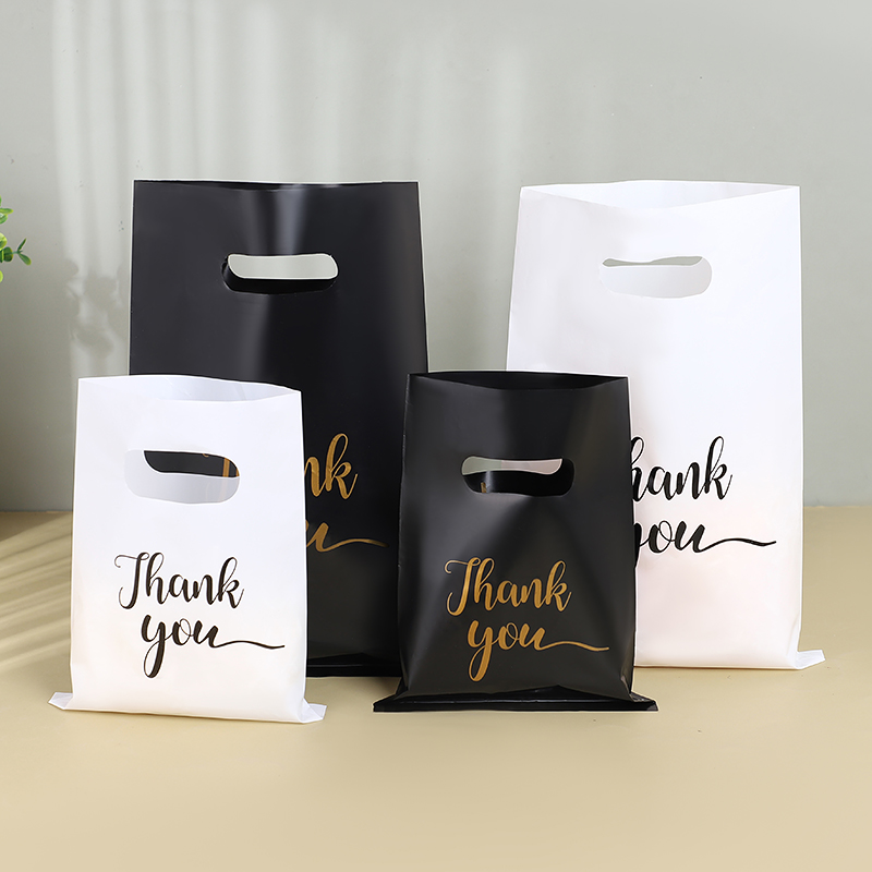 Event Party Shop - 30pcs 감사합니다 플라스틱 핸드백 재사용 가능한