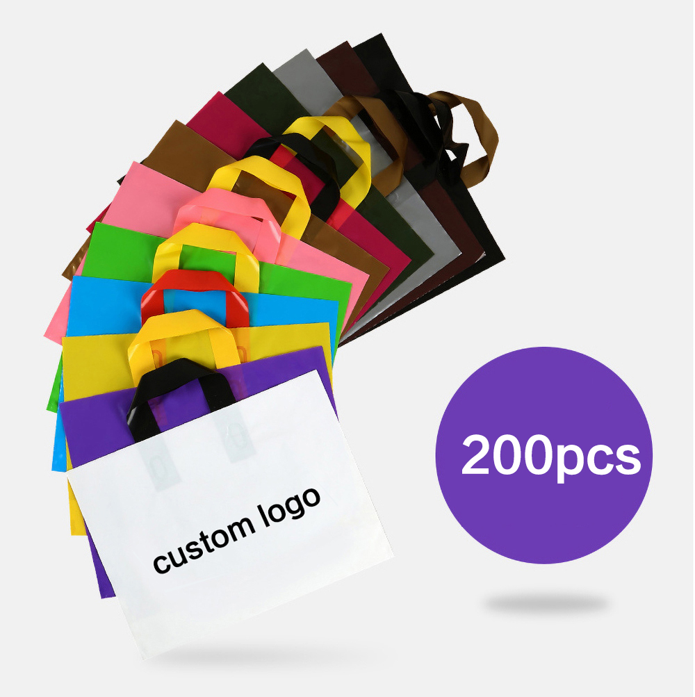 Event Party Shop - 200개 맞춤형 로고 쇼핑백 플라스틱 가방