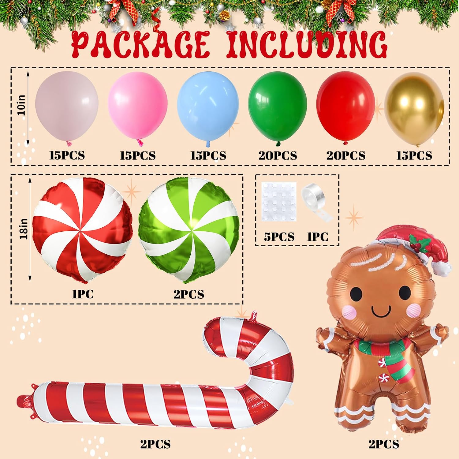 크리스마스 풍선 가랜드 아치 키트 113개입 크리스마스 - Balloon Arch Kit 리뷰 및 가격