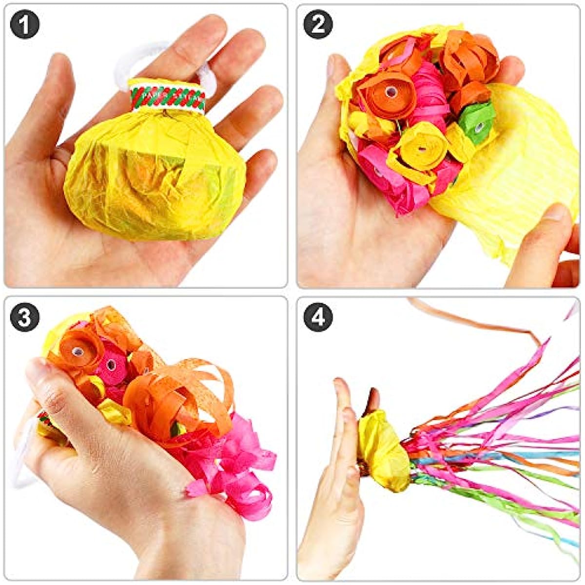 10Pcs 포퍼 손 던지기 스 트리머 색종이 던지기 깃 - Confetti Cannon Tube 리뷰 및 가격