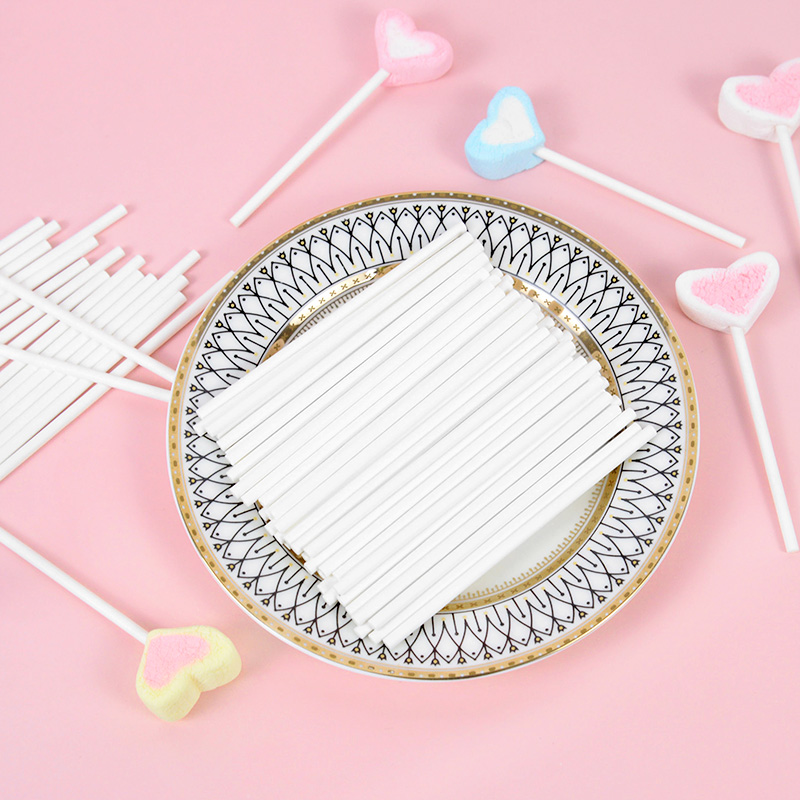 100pcs 솔리드 코어 백서 롤리팝 스틱 DIY 초콜 - Cotton Candy Cone 리뷰 및 가격