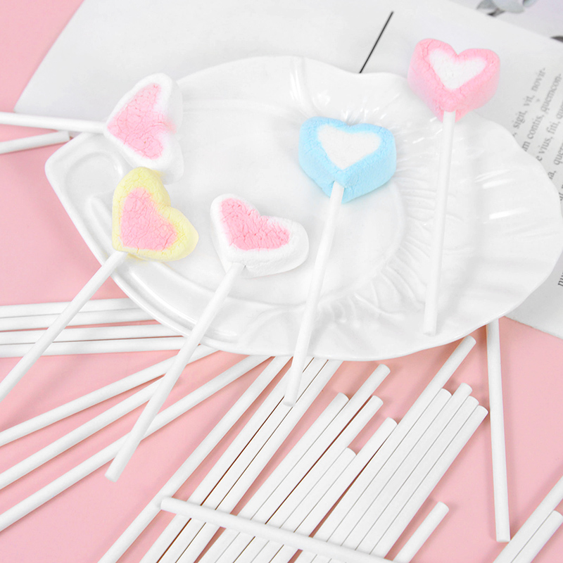 100pcs 솔리드 코어 백서 롤리팝 스틱 DIY 초콜 - Cotton Candy Cone 리뷰 및 가격