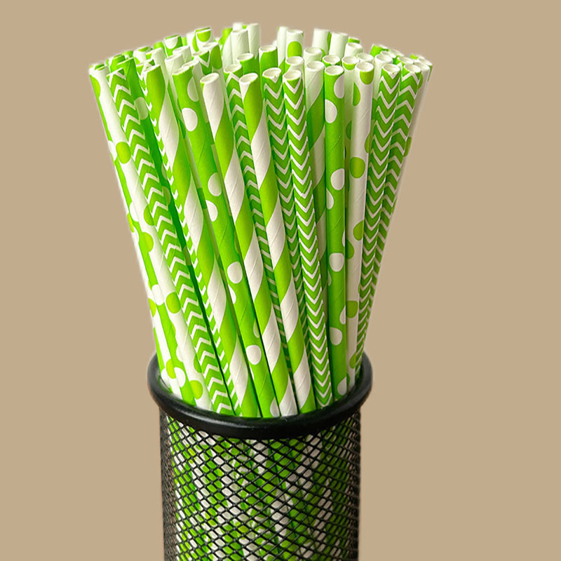 100개의 일회용 생분해성 줄무늬 종이 빨대 다채로운  - Paper Straw Color 리뷰 및 가격