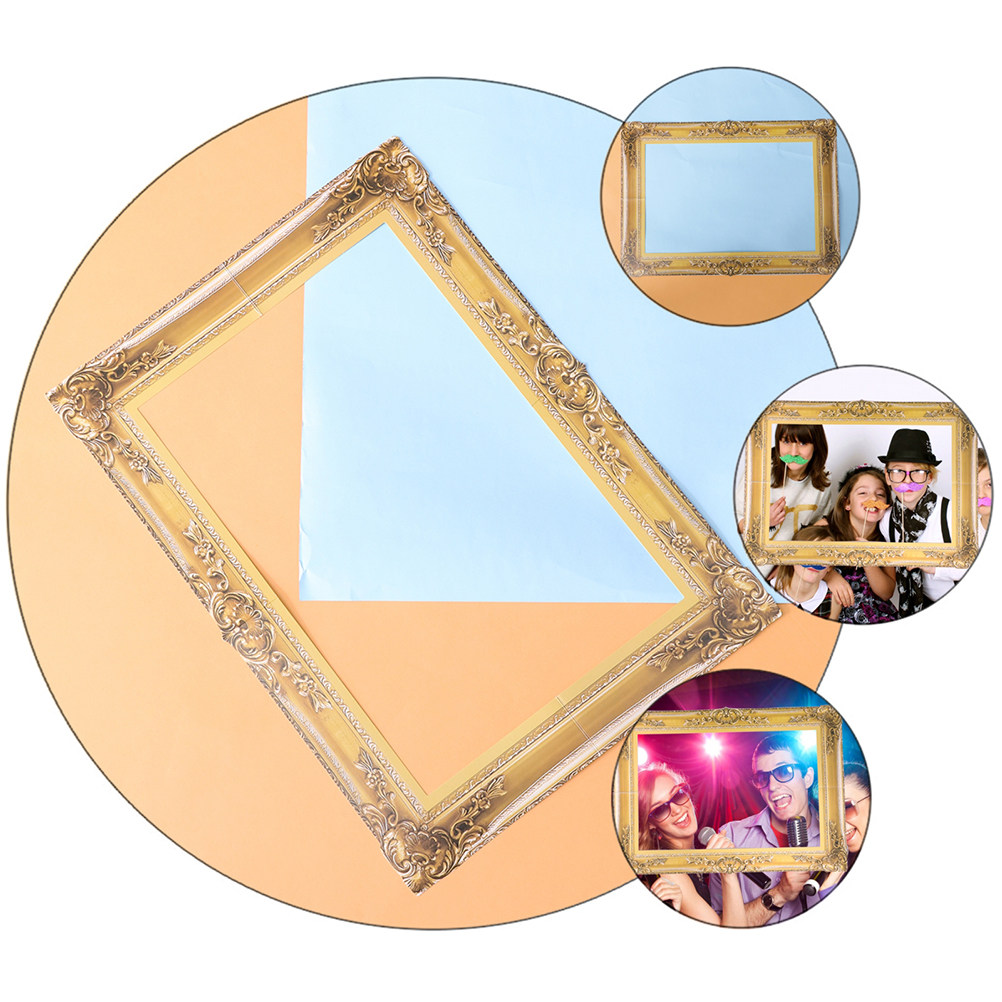 1세트 사진 프레임, 사진 촬영 소품, 금색 DIY 종 - Photo Booth Frame 리뷰 및 가격