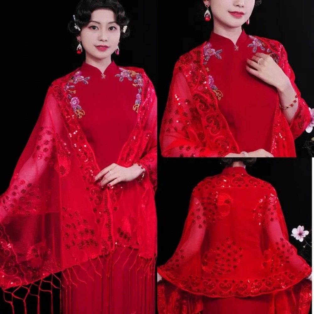 패션 스팽글 우아한 웨딩 숄 레이스 속이 비치는 꽃무늬 - Glitter Tablecloth 리뷰 및 가격