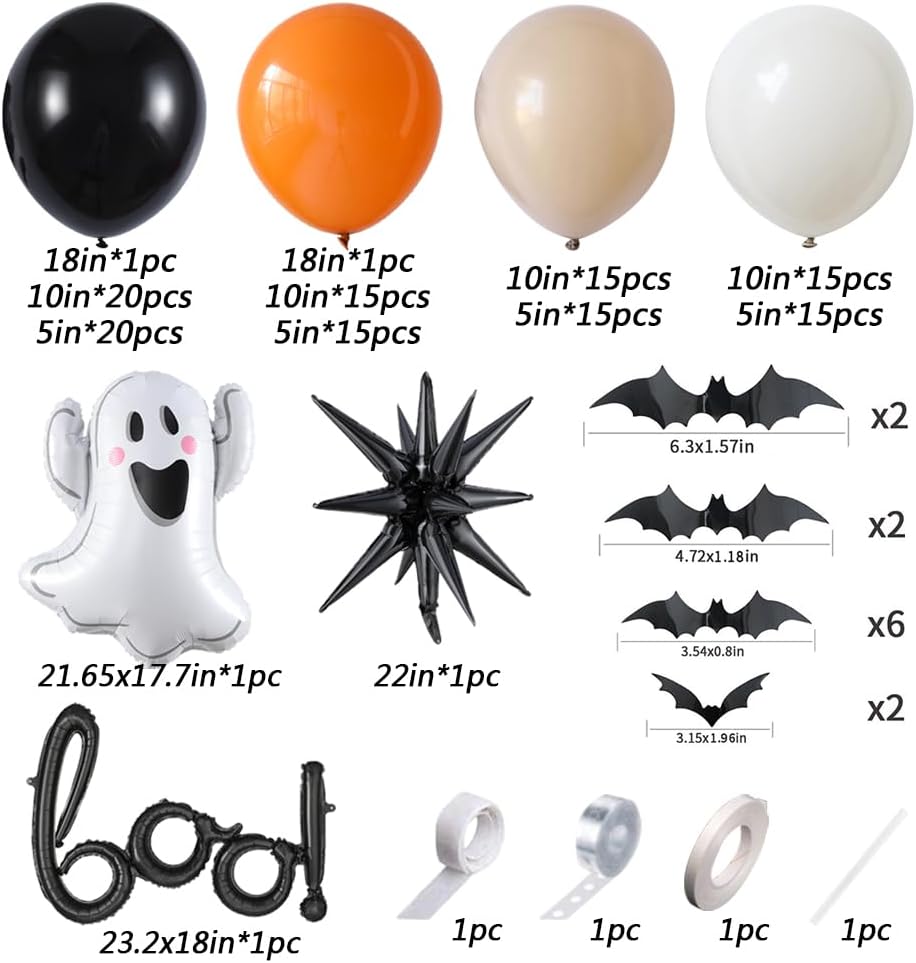 할로윈 리틀 부우 풍선 가랜드 아치 키트, 151개의  - Balloon Arch Kit 리뷰 및 가격