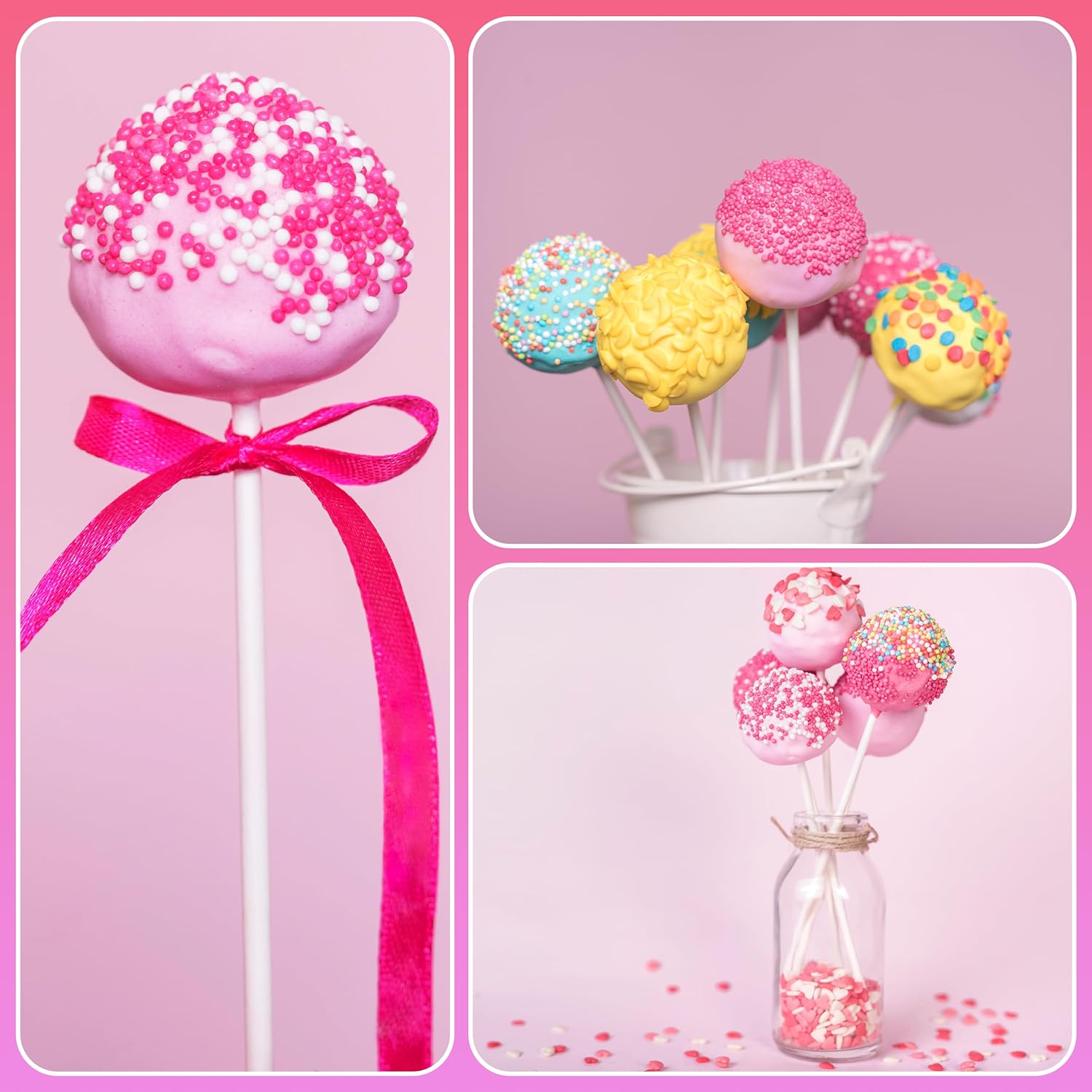 100Pcs DIY 캔디 스틱 롤리팝 스틱 초콜릿 스틱 - Cotton Candy Cone 리뷰 및 가격