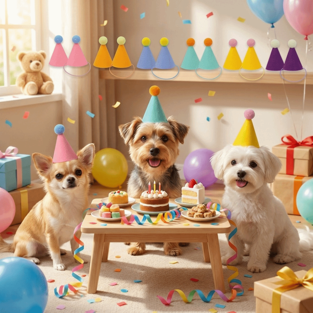 6개/12개/24개 세트, 귀여운 애완동물 파티 모자, - Party Hat Cone 리뷰 및 가격